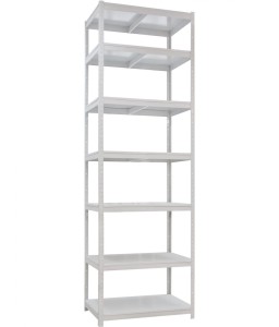 Regał półkowy wciskany RMW7-2 z siedmioma półkami metalowymi 80 kg