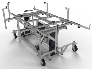 Control panel assembly table 60° tilt for prefabrication of electrical switch gears and cabinets