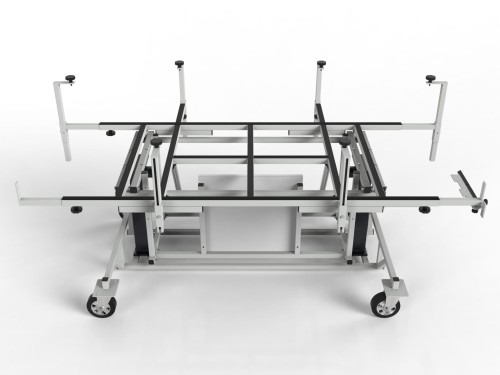 Control panel assembly table 60° tilt for prefabrication of electrical switch gears and cabinets