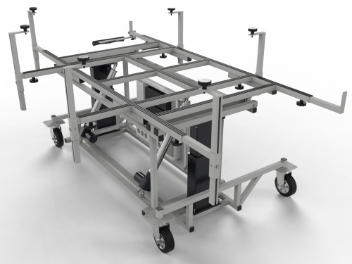 Assembly tilting table 60° for prefabrication of control cabinets electric panels and switch gears