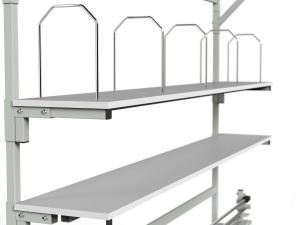 Packing table SPR with shelves, cutter, drawer and LED lighting