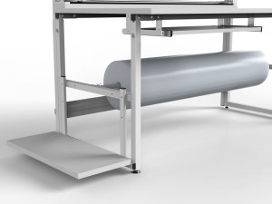 SPR packing table with shelves, lighting, rollers and PC accessories