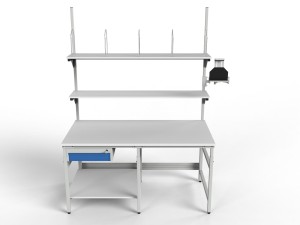 SPR picking table with tablet holder, shelves and drawer