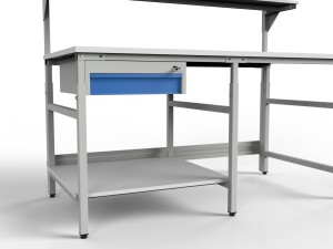 SPR picking table with tablet holder, shelves and drawer