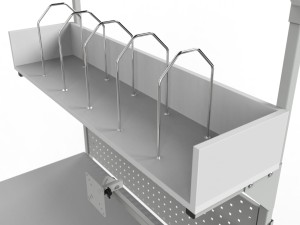 SPR packing table with lighting, shelf and PC accessories