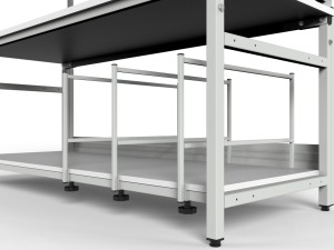 Packaging station SPR with separator shelves, roller and lighting