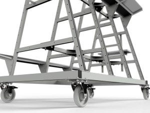 Mobile rack for assembly of control cabinets, electrical boards and industrial automation