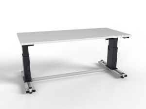 Electrically adjustable table