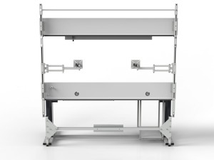Laboratory table with electric height adjustment