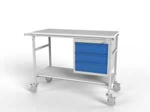 Workshop trolley WN-02 1200x975x550 mm with cupboard and shelf