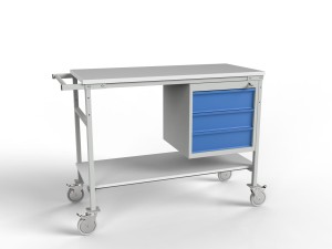 Workshop trolley WN-02 1200x975x550 mm with cupboard and shelf