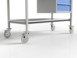 Workshop trolley WN-02 1200x975x550 mm with cupboard and shelf