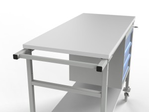 Workshop trolley WN-02 1200x975x550 mm with cupboard and shelf