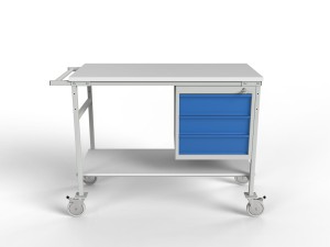 Workshop trolley WN-02 1200x975x550 mm with cupboard and shelf