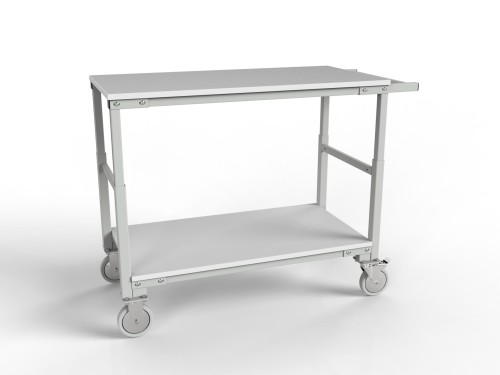 Wózek magazynowy regulowany WER z dwoma półkami