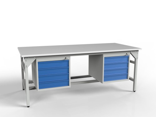 SMW2K2 workshop table 2000/1500x900x800 mm with two cabinets