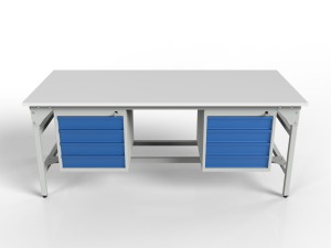 SMW2K2 workshop table 2000/1500x900x800 mm with two cabinets
