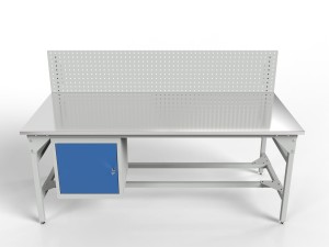 SMWK 2000x900 mm workbench with a load capacity of 1000 kg with a tool cabinet