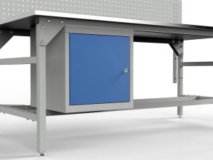 SMWK 2000x900 mm workbench with a load capacity of 1000 kg with a tool cabinet
