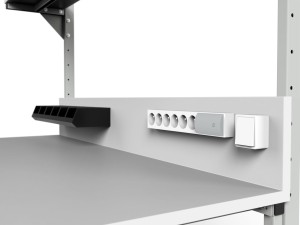 Stół ESD 1500x700 mm SMPK1C-0715-ESD z oświetleniem i szafką