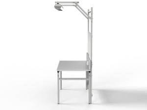 Stół montażowy ESD 1500x900 mm SMRC ze ścianką perforowaną i oświetleniem