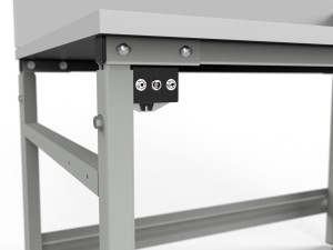 Stół montażowy ESD 1500x900 mm SMRC ze ścianką perforowaną i oświetleniem