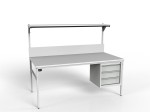 ESD Table with shelf and 3 drawers