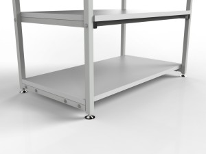 ESD rack with six shelves