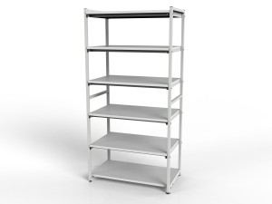 ESD rack with six shelves