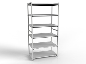 ESD rack with six shelves