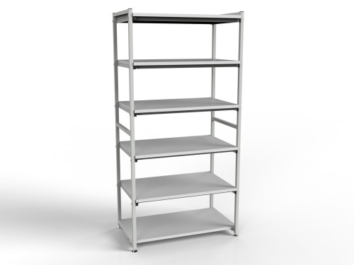 ESD rack with six shelves