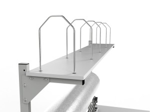 SPP packing table with shelf and accessories