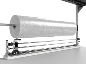 SPP packing table with shelf and accessories