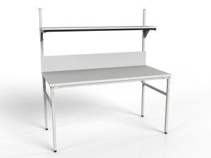 Stół roboczy z półką i tylną ścianką SMP