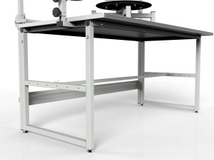 SPR 1600x800 packing table with rotating platform, wrapping machine and central lighting