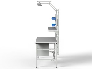 SMWPK1C workbench 2000/1500x900x800 mm with containers, cabinet and lighting