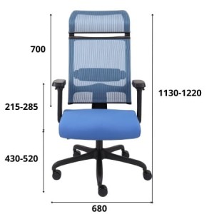 Ergofix office chair - dimensions