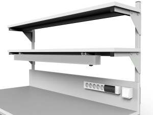 Stół montażowy ESD 1500x700 mm SMPK-0715-ESD z szafką narzędziową