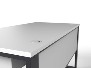 Nowoczesne biurko loftowe z szufladą i półką na komputer