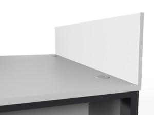 Biurko industrialne - tylna ścianka i blat z przelotkami