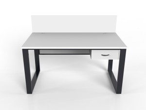 Biurko industrialne z szufladą i tylną ścianką