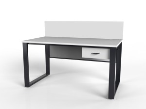 Biurko industrialne z szufladą i tylną ścianką