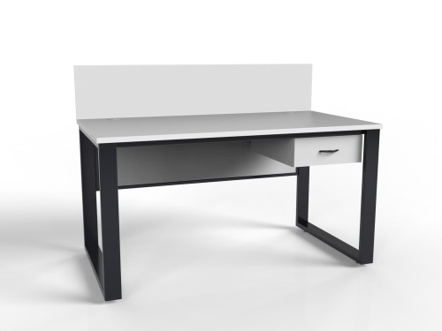 Biurko industrialne z szufladą i tylną ścianką