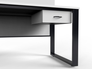 Biurko industrialne - szuflada pod blatem