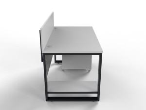 Nowoczesne biurko loftowe z szufladą i kontenerkiem na kołach