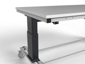 Mobile assembly table with electric height adjustment SMREMK6 with a drawer - remote