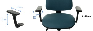 Starter 3D black chair - armrests