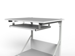 Mobile table WE-0507 with computer shelf and keyboard drawer - tabletop and keyboard drawer