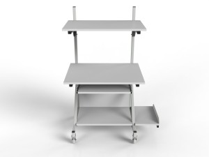 Mobile table WE-0507-2 with two shelves and PC accessories