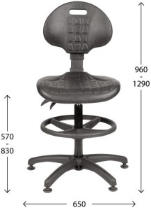 Lab ring base industrial chair